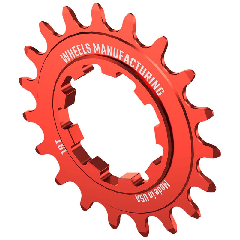 Wheels Manufacturing SOLO-SPEED Cog – 19t, Fits SOLO-SPLINE and SOLO-XD kits, Red