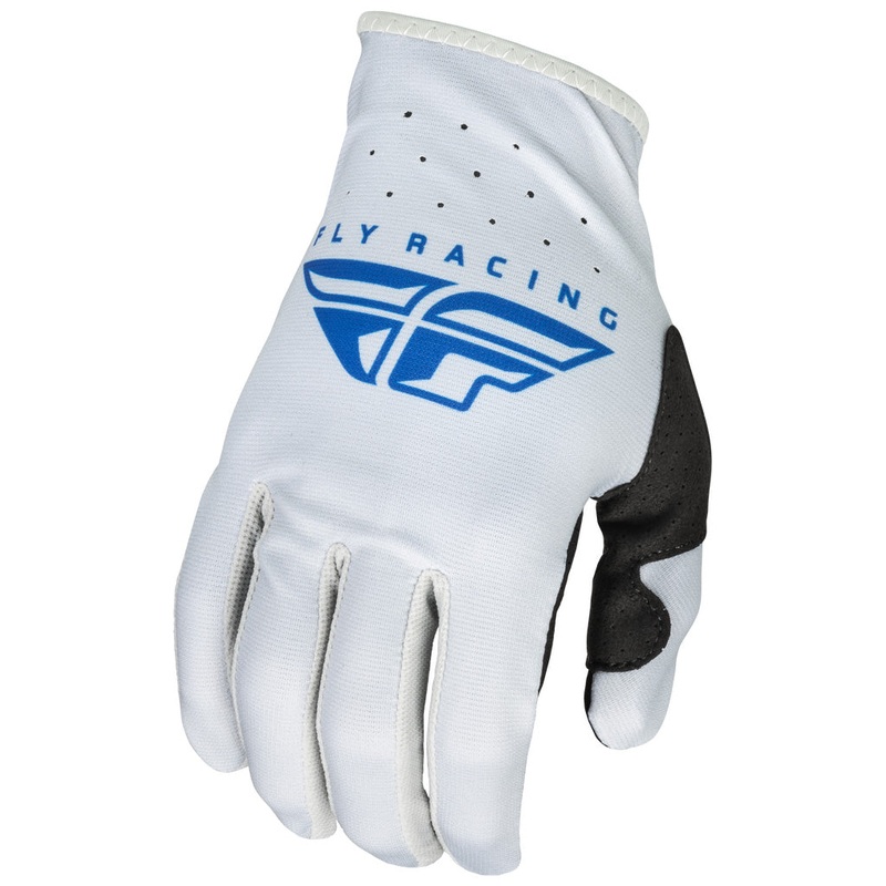 Fly Racing Lite BMX Race Gloves-Grey/Blue Adult Large