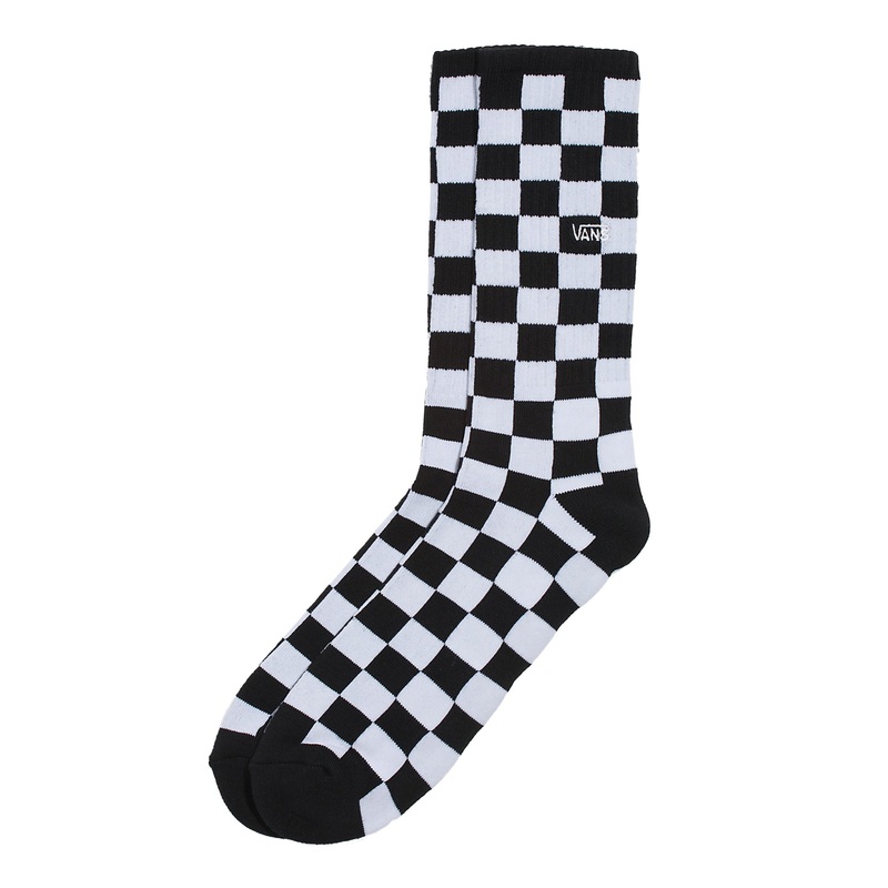 Vans Men’s Checkerboard Crew Socks-Black/White Check 6.5-9