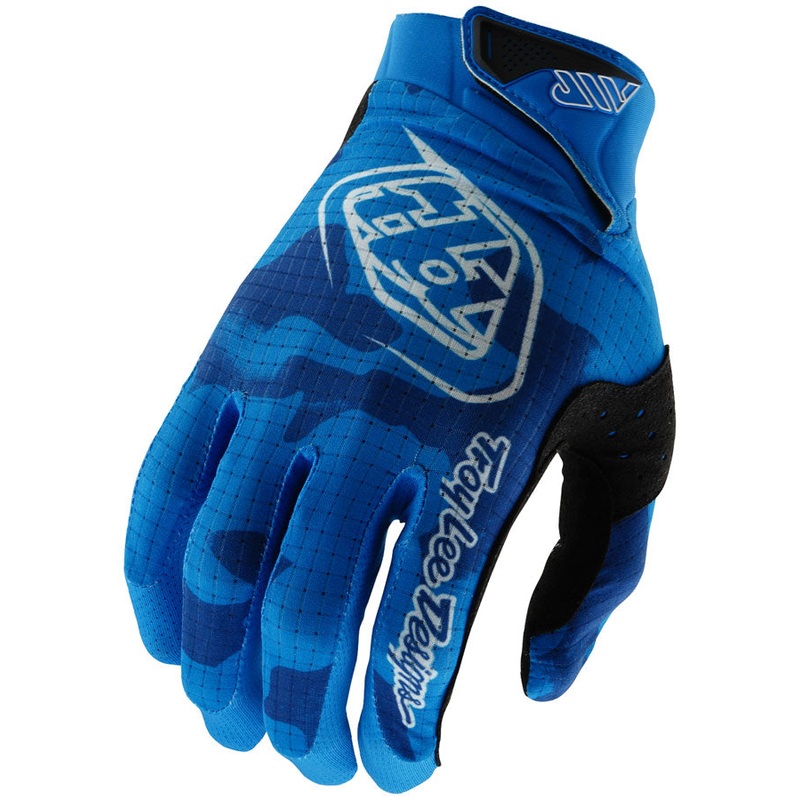 Troy Lee Designs Air Glove  Blotted Bright Blue Medium