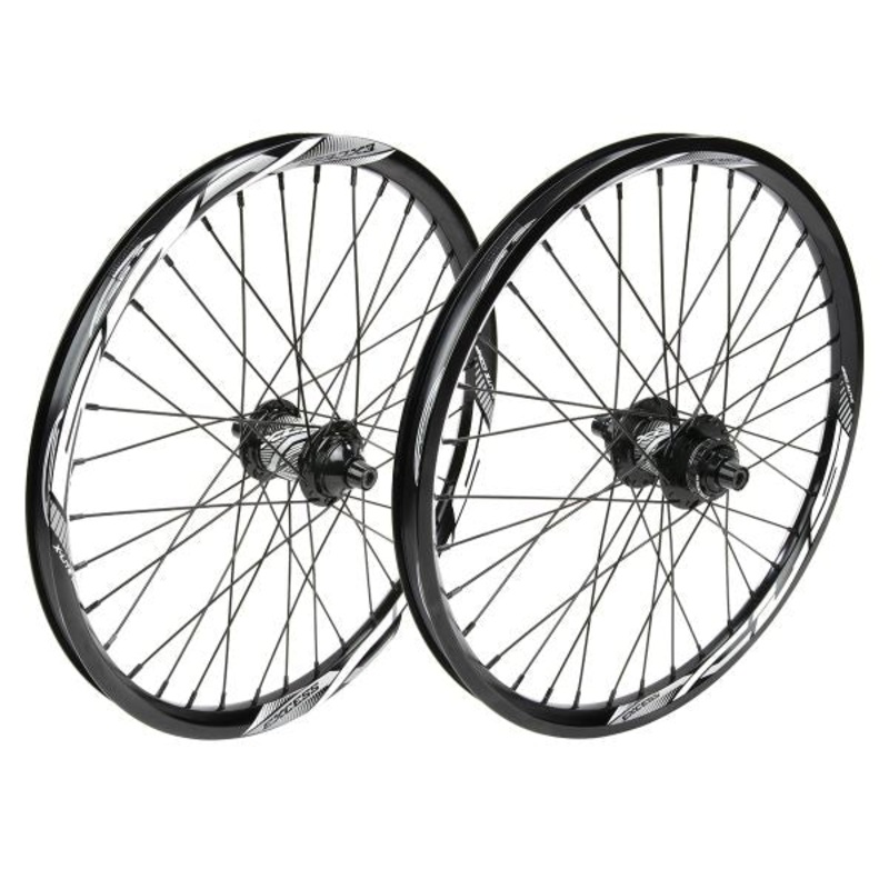 Excess XLS-2 406 36h Alloy Wheelset Black / White