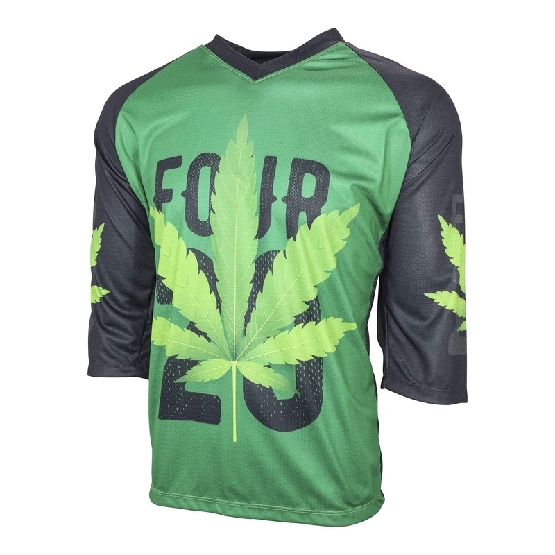 Men’s 420 Mountain Bike Jersey Green Small