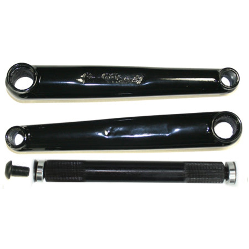 PROFILE 3 PIECE CRANKS w/ GDH Hollow Chromoly spindle 160mm/RHD Black