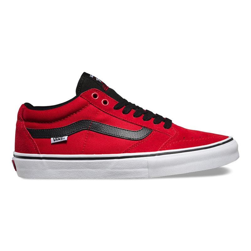 Vans TNT Shoe-Signature Bright Red/Black/White 6.5