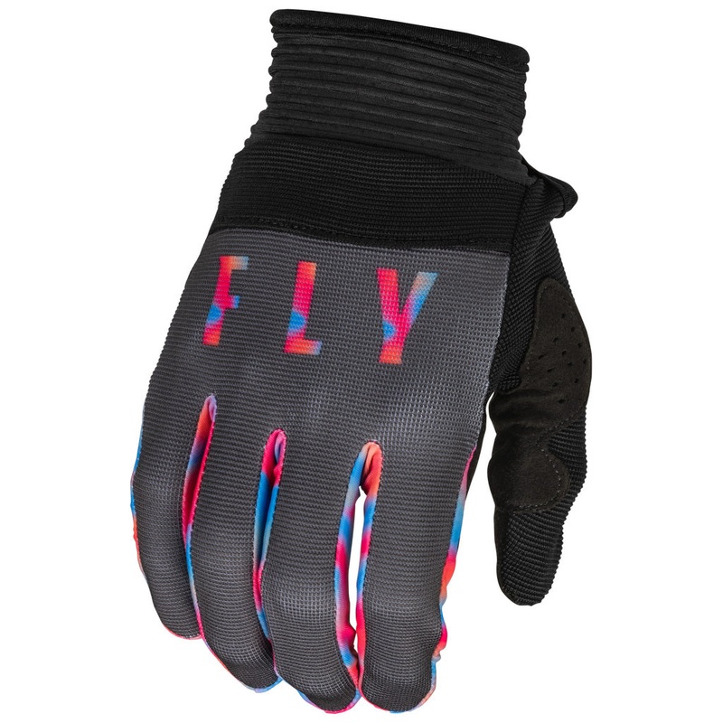 Fly Racing F-16 BMX Race Gloves-Grey/Pink/Blue Adult Large