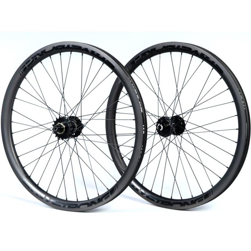 Stay Strong Reactiv 2 Carbon Pro Disc BMX Race Wheelset-20×1.75″ Carbon