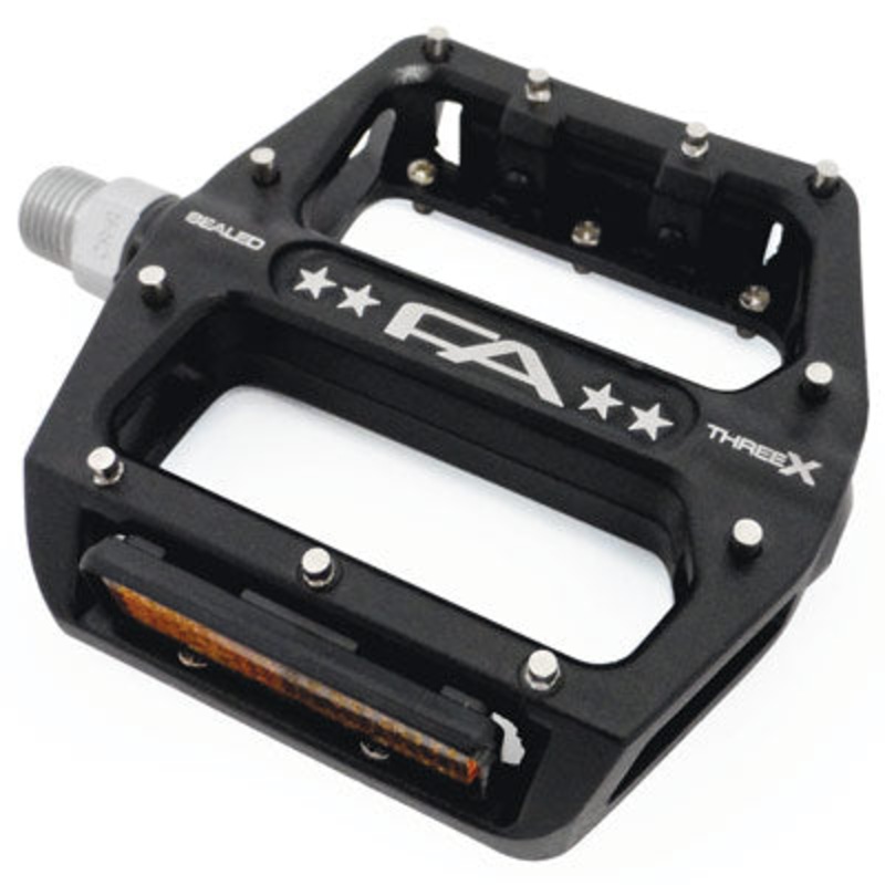 F/A Pedal,*** Alloy 9/16”,Blk Sealed Cartridge Sealed Bearing Aluminum Platform Free Agent Pedals NA Black