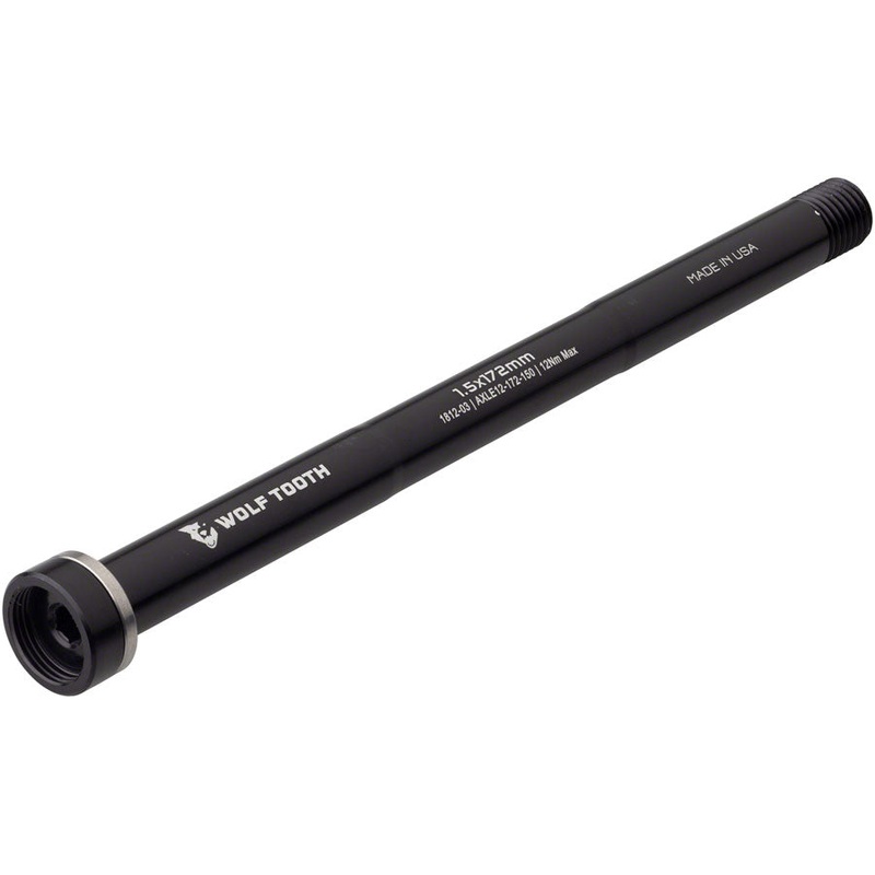 Wolf Tooth Rear Thru Axle – M12, 1.5 x 172mm, Black