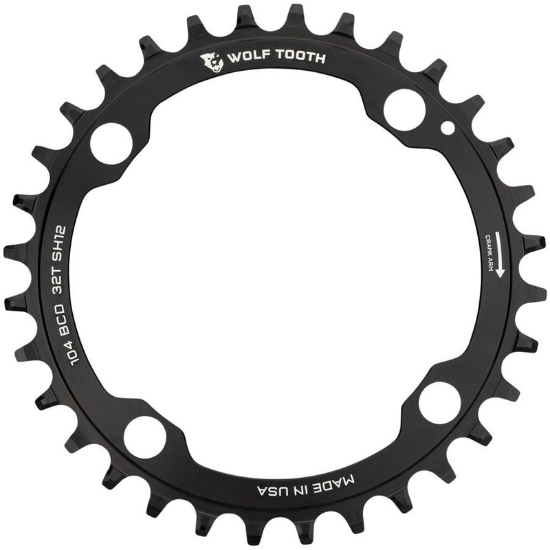 104 BCD Hyperglide+ Chainrings 104 BCD Chainring – 32t, 104 BCD, 4-Bolt, Requires Shimano 12-Speed Hyperglide+ Chain, Black