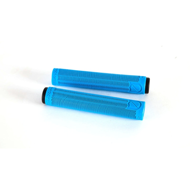 S&M BTM Hoder Flangeless BMX grips – Cyan Blue – USA Made