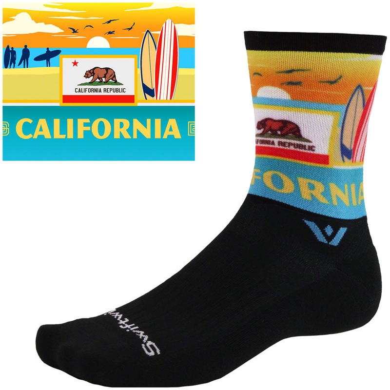 Swiftwick Vision Impression National Park Crew Socks – 6″ California Medium