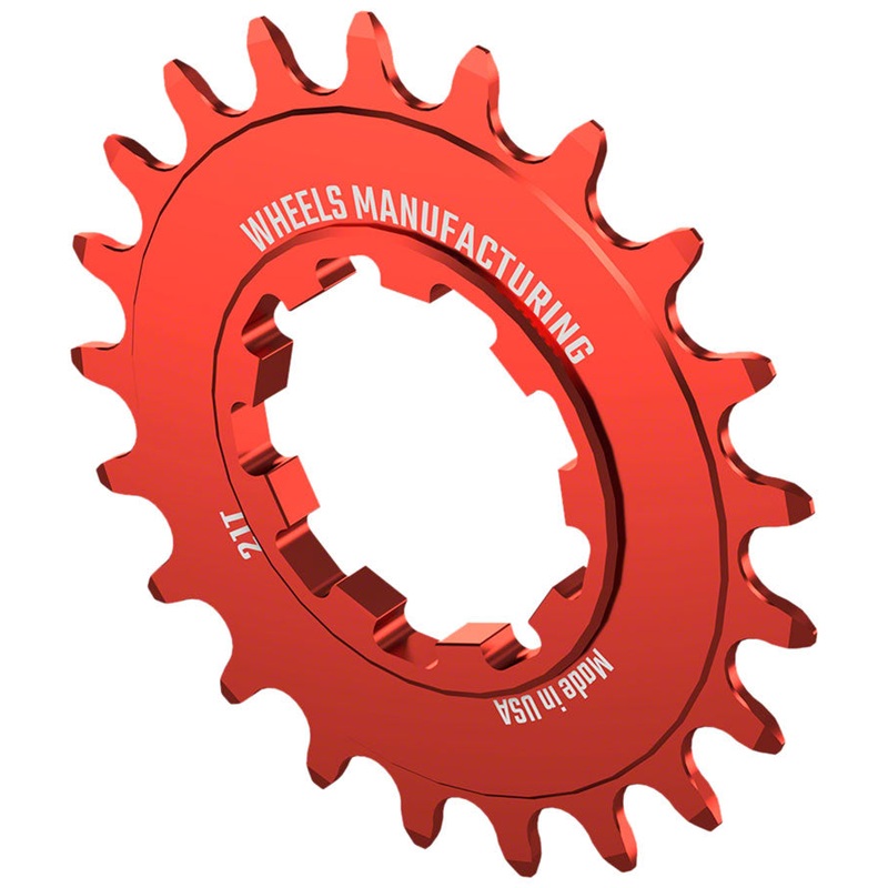 Wheels Manufacturing SOLO-SPEED Cog – 21t, Fits SOLO-SPLINE and SOLO-XD kits, Red