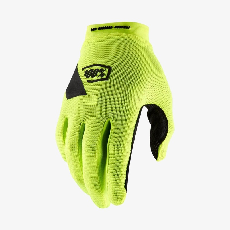 100% Ridecamp Race Gloves – Fluo Yellow Small
