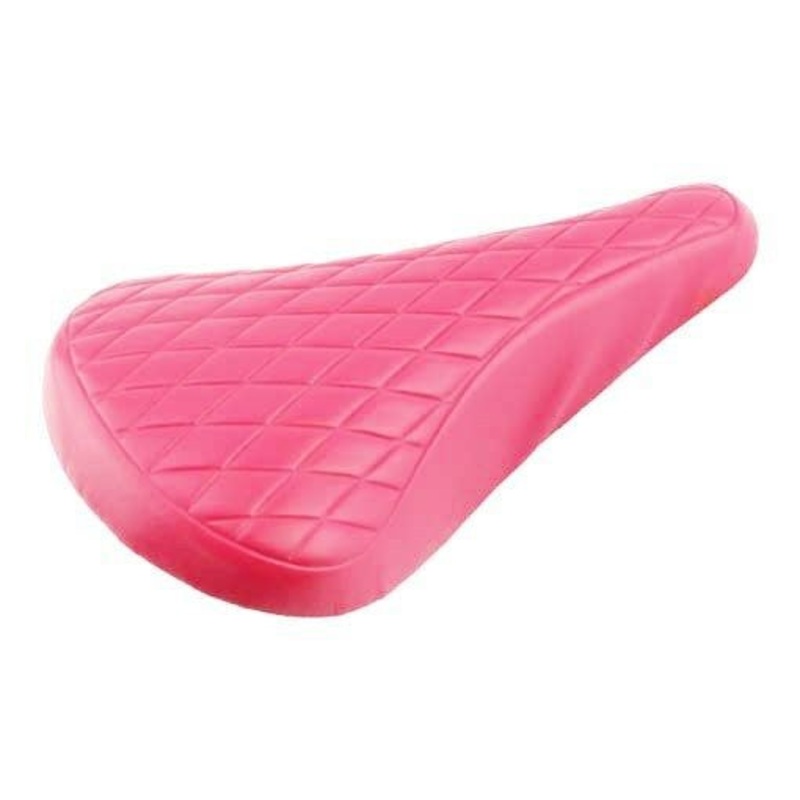 Quilted BMX / Road Retro Railed Seat – Pink