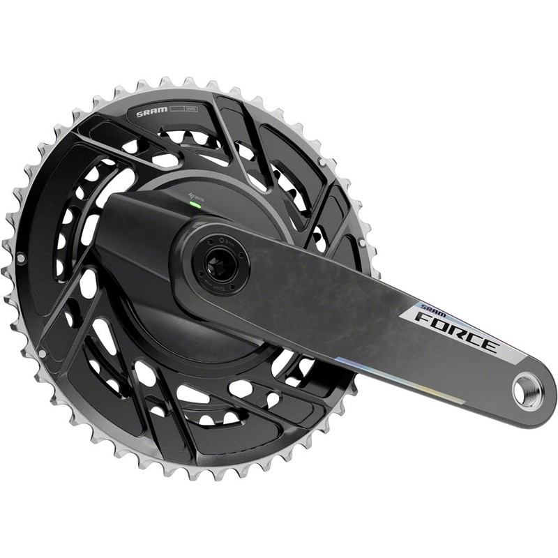 SRAM Force AXS Power Meter Crankset – 172.5mm, 12-Speed, 46/33t Thread Mount, 8-Bolt PM Spider, DUB Spindle, Carbon, E1
