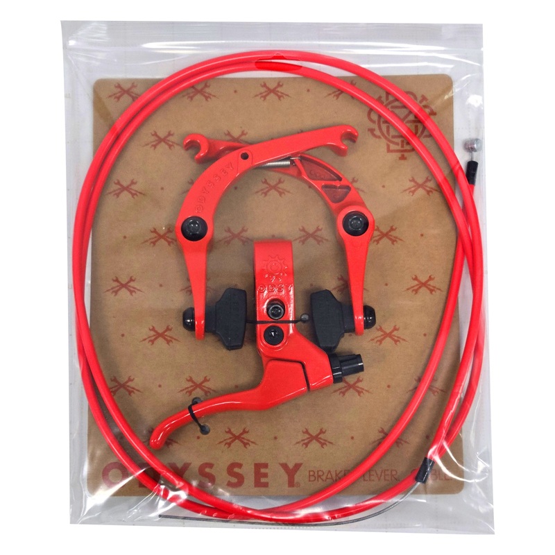 Odyssey Springfield BMX U-Brake set – Rear Lever + Cable + Caliper – Fire Engine Red