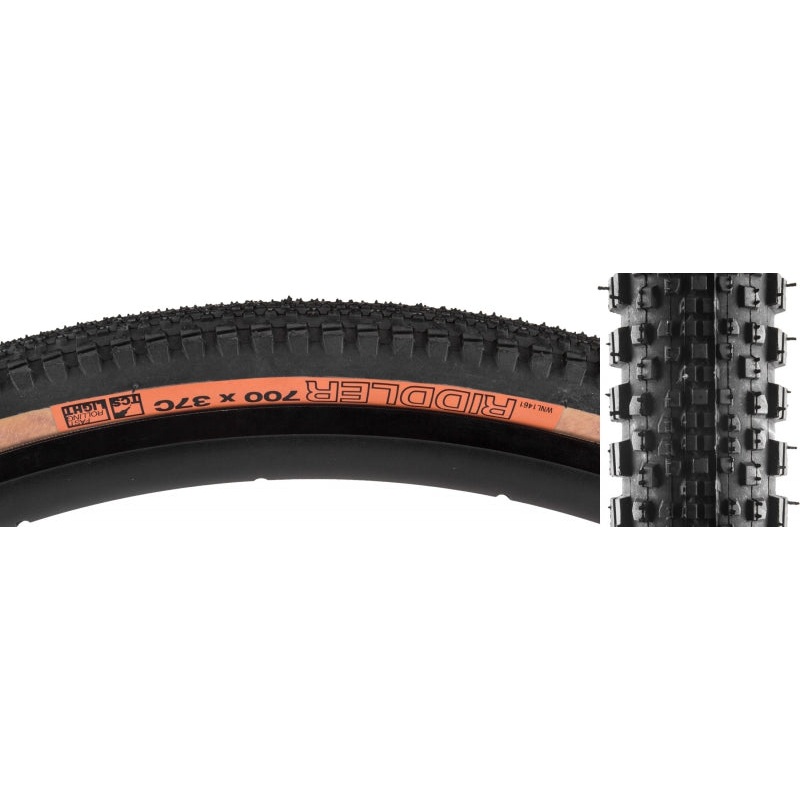 WTB Riddler Tire 700x37C Folding Tubeless Ready Dual DNA 60TPI Tanwall
