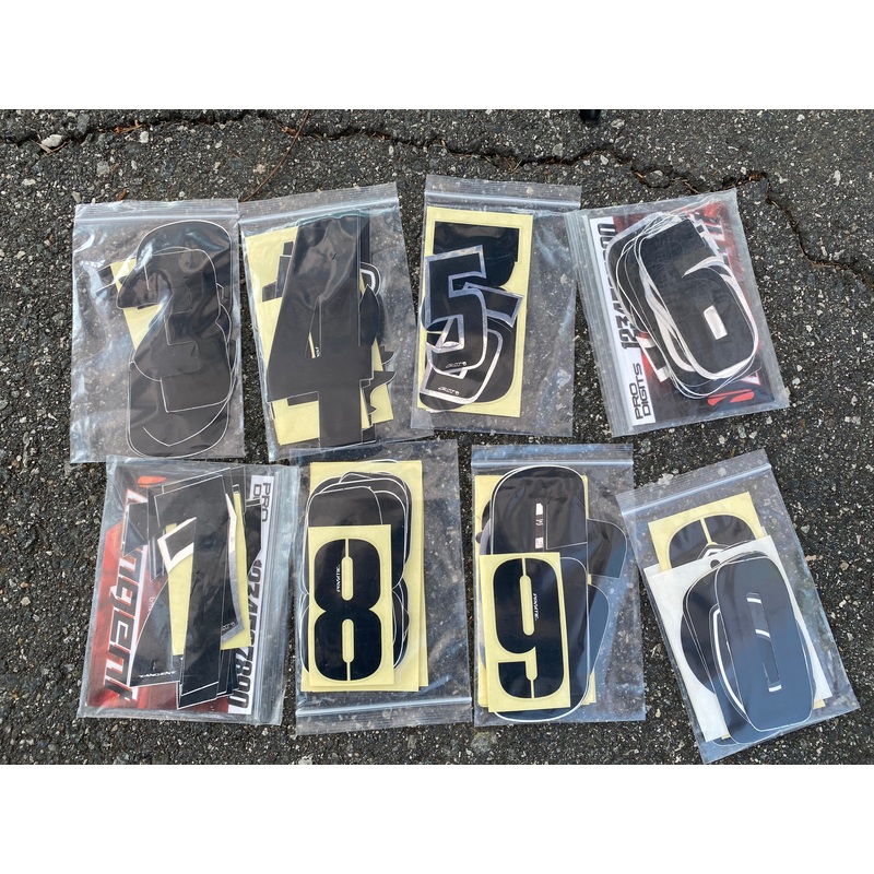 Number plate sticker Black