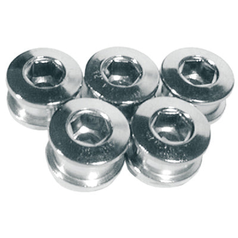 Uc C/Ring Bolts,Bmx,Cr-Mo 6.5Mm Boltx5/4Mm Nutx5,Cr-Mo Cr-Mo Chainring Bolts Ultracycle Chainrings NA Chrome