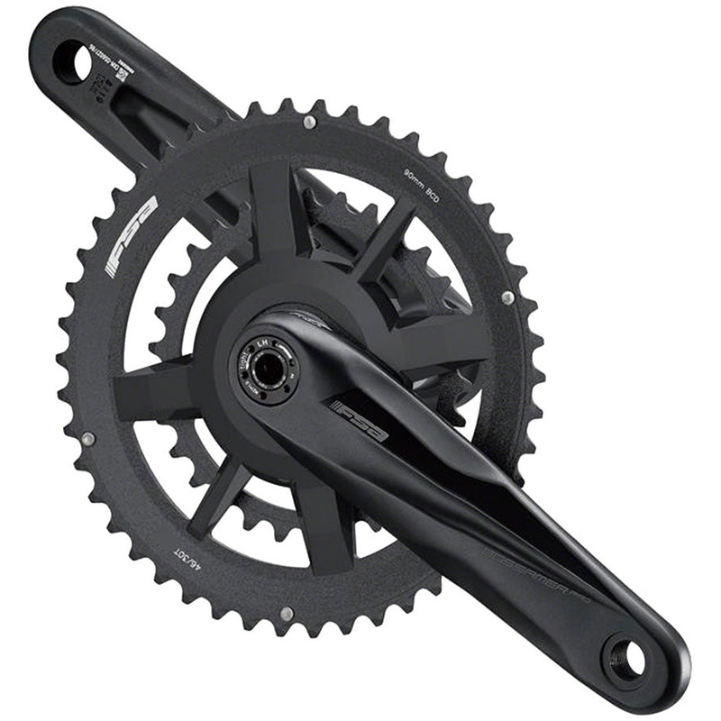 Full Speed Ahead Gossamer Pro AGX+ 2x Crankset  – 165mm, 11-Speed, 46/30t, DM/90 BCD, 24mm MegaExo Spindle, N11, Black