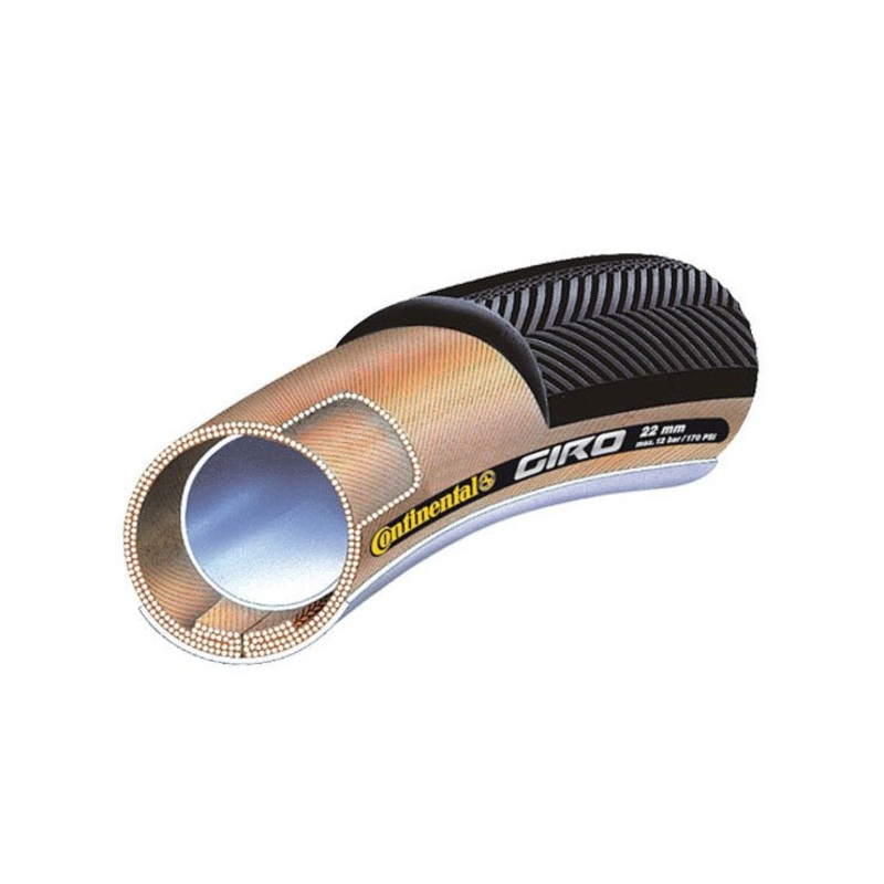 Continental Giro Tubular Tire Black / Transparent 700x22c