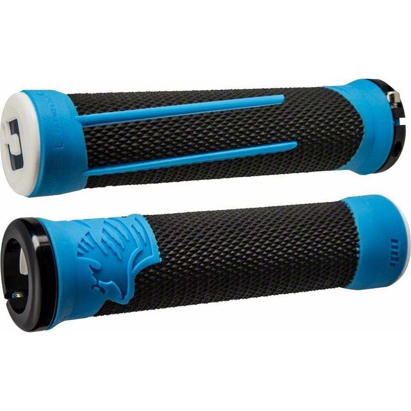 AG2 Bike Handlebar Grips – Black/Blue, Lock-On Blue