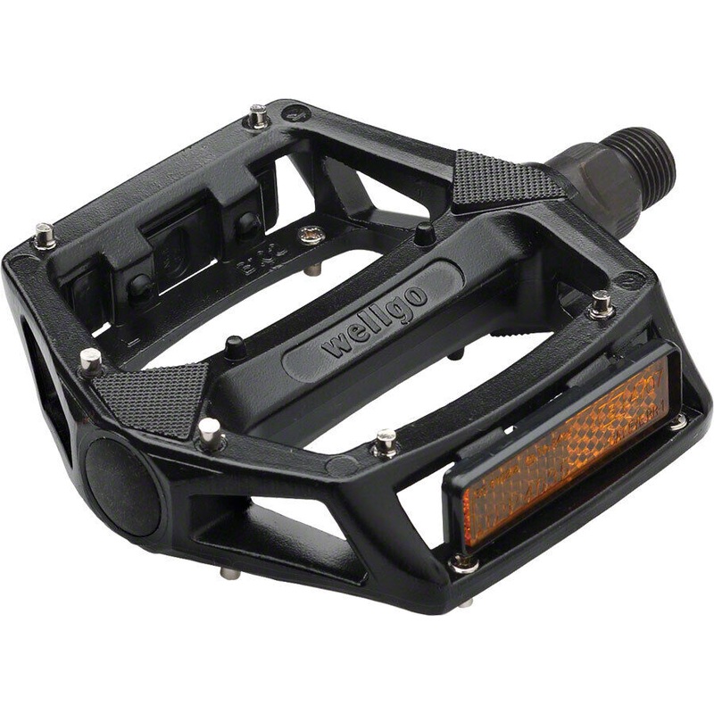 Large Platform 9/16 Replacement Pedals Aluminum  Black – Live 4 Bikes black 9/16″