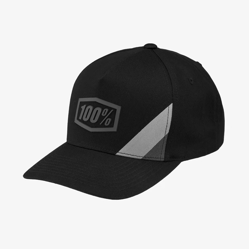 100% Cornerstone Snapback Hat-Black/Grey Adult