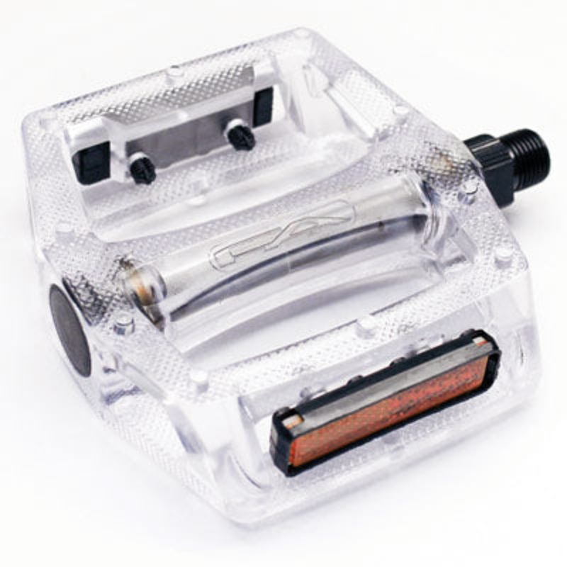 F/A Pedal,* Poly 9/16”,Clear Translucent Poly Platform Free Agent Pedals NA Clear