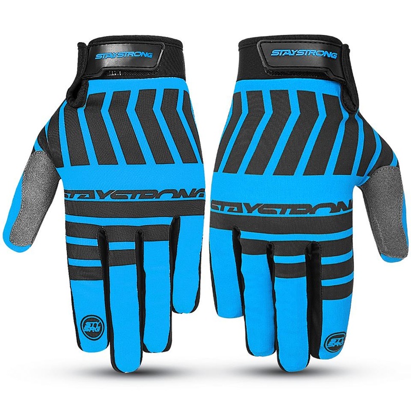 Stay Strong Chev Stripe Youth Gloves – Teal Youth Small