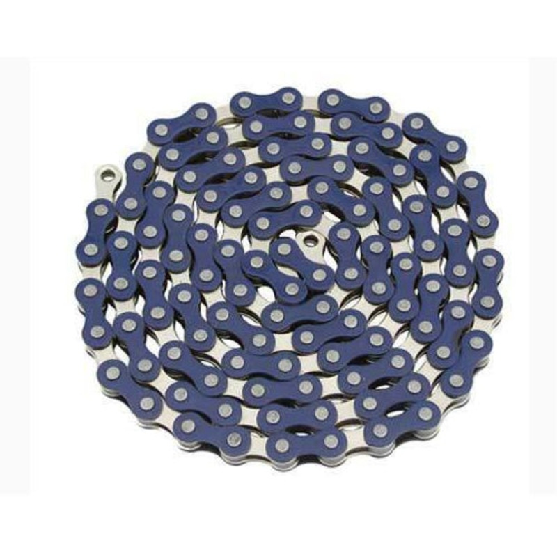 Yaban (YBN) S410 1/2″ X 1/8″ BMX Chain – Blue and Nickel