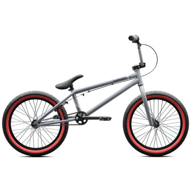 Verde Cadet BMX Bike-Matte Gray/Red