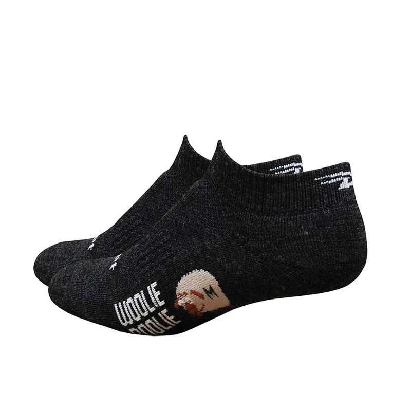 DeFeet Woolie Boolie D-Logo Socks – 1 inch Charcoal Large