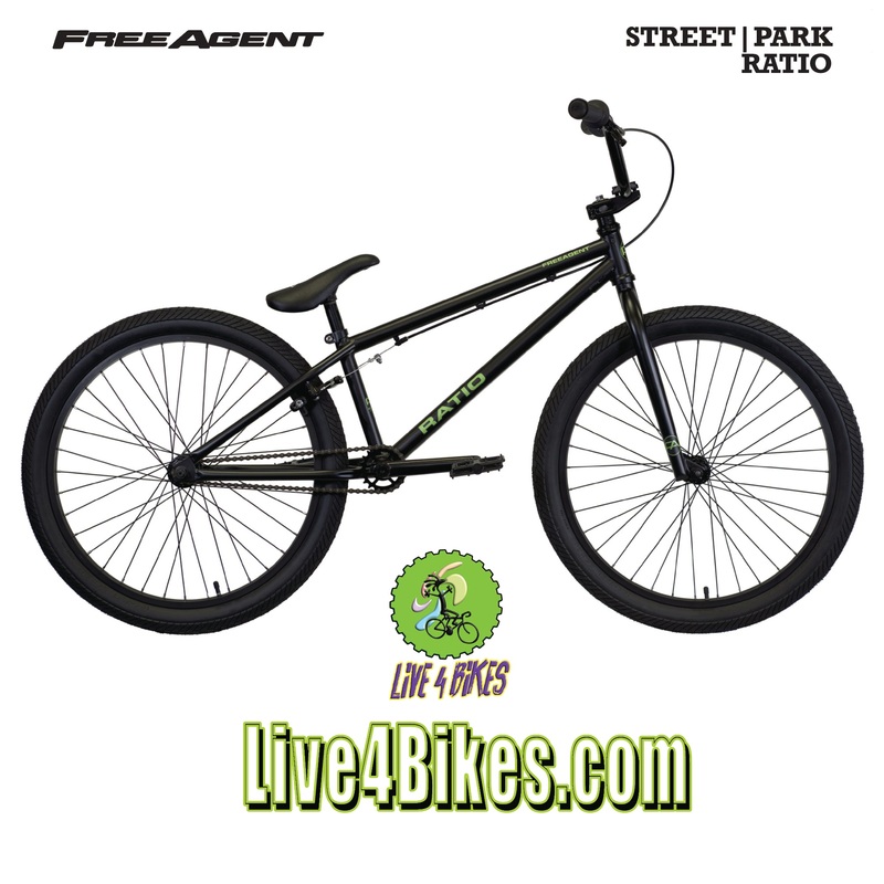 FreeAgent Ratio 24 in Bmx Freestyle bike One Size Matte Black