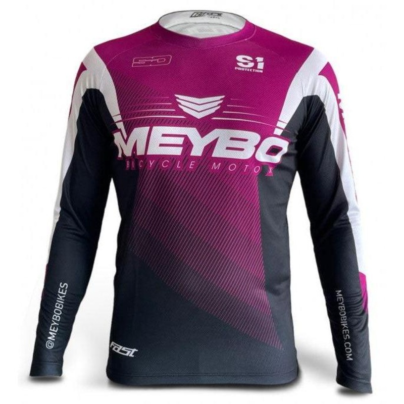 Meybo V6 Slimfit Race Youth Jersey Purple/White Youth S