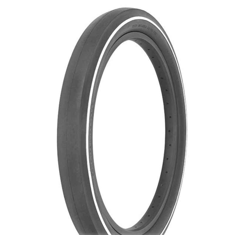 20×2.125″WIDE TREAD”  Innova Slick Tread Tire – Black w/ White Line