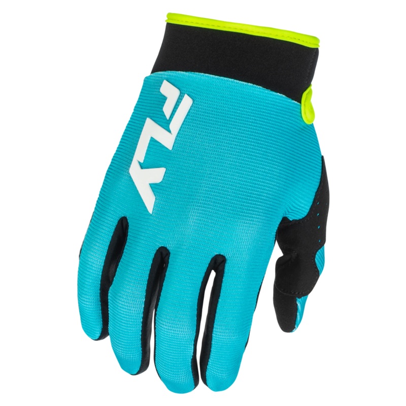 Fly Racing F-16 BMX Race Gloves-Aqua/Black/White Youth XXX-Small