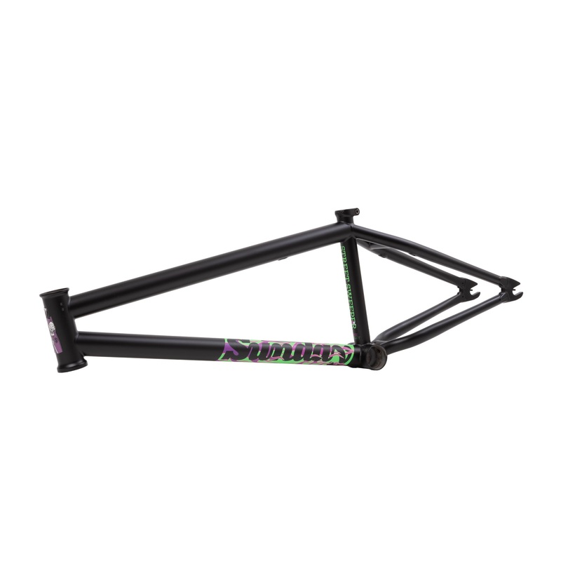 Sunday Street Sweeper Frame (Matte Black w/Purple and Green Flames) 20.75″ Matte Black