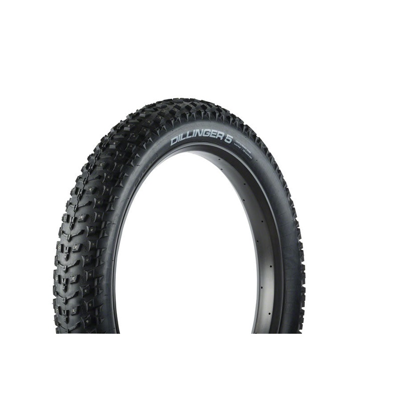 45NRTH Dillinger 5 Tire – 26 x 4.6, Tubeless, Folding, Black, 60tpi, 258 Carbide Steel Studs