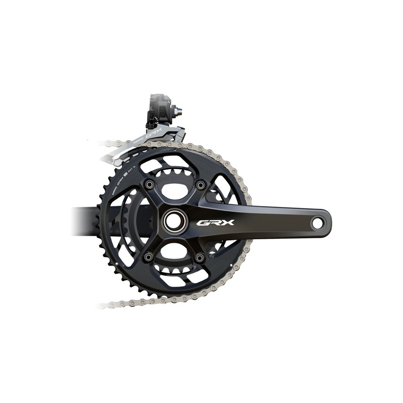 Shimano GRX FC-RX820-2 Crankset – 170mm 12-Speed 48/31t 110/80 BCD Hollowtech II BLK