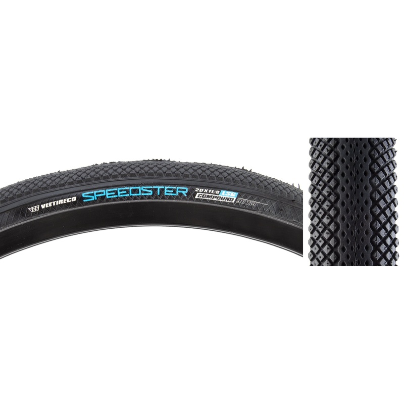 20×1-1/8 Vee Rubber Speedster Folding BMX tire – 110psi – Black