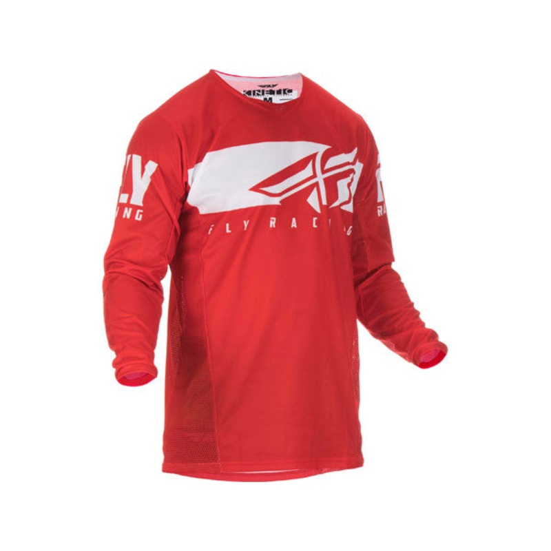 Fly Racing 2019 Kinetic Shield BMX Race Jersey-Red/White Youth Small