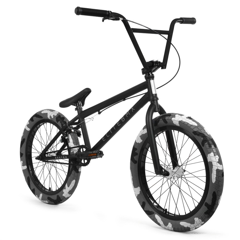 Elite BMX Destro 20.5″TT BMX Freestyle Bike-Black Camo