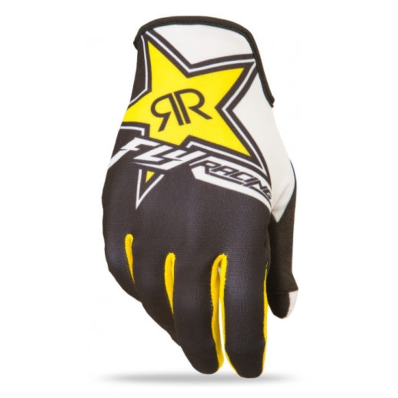Fly Racing Lite BMX Race Gloves-Rockstar Yellow/Black Adult X-Small (7)