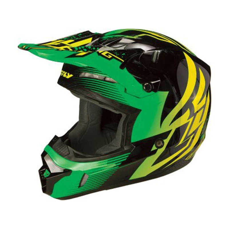 Fly Racing 2013/2014 Kinetic Inversion Helmet-Green/Black Youth Small