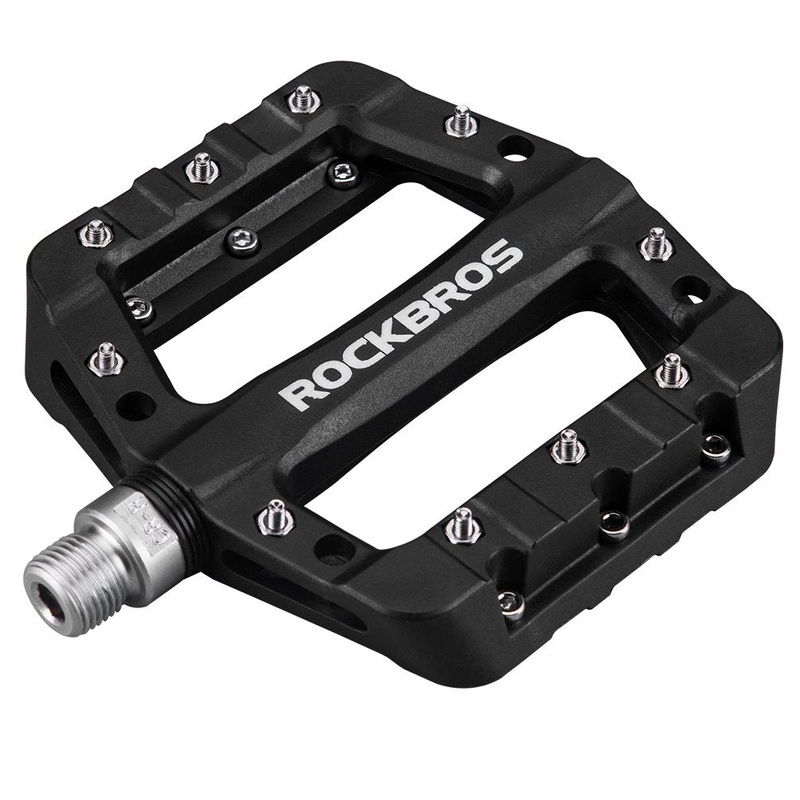 ROCKBROS Nylon Fiber Bicycle Platform Pedals for BMX MTB 9/16″ Black