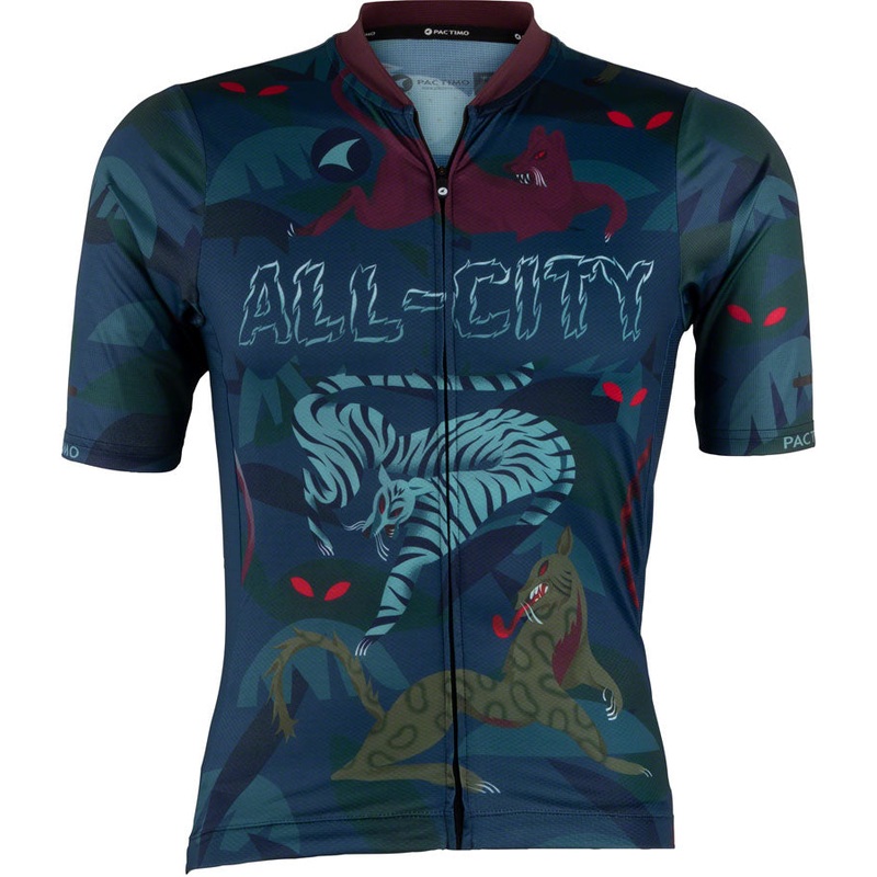 All-City Night Claw Men’s Jersey – Dark Teal, Spruce Green, Mulberry, Large