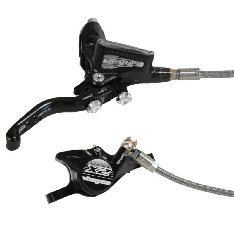 Hope Tech3 X2 Braided Disc Brake Kit Black