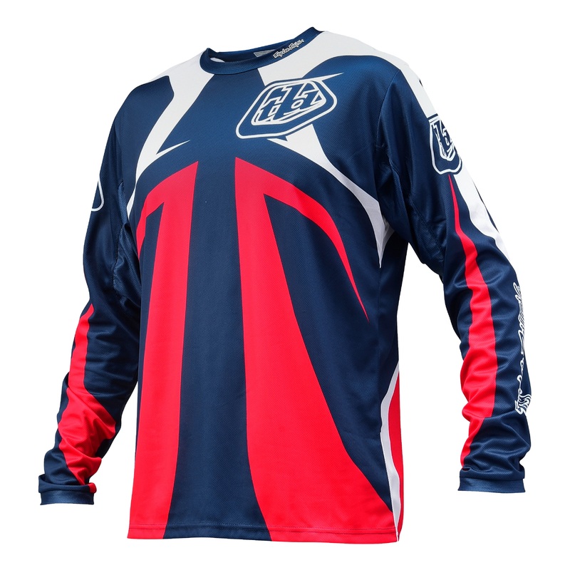 Troy Lee 2016 Sprint Reflex BMX Race Jersey-Red/White/Blue Adult Small