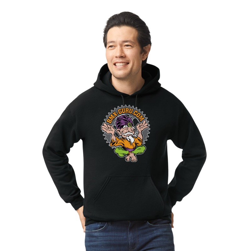 BMXGuru Hoodie – Full Color – Black S
